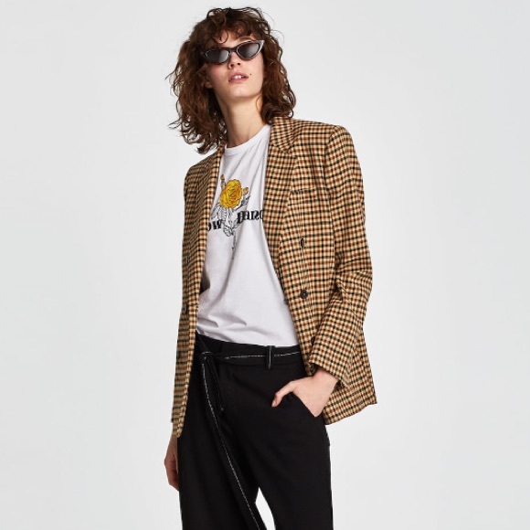 Zara checked jacket brown - Picture 5 of 8